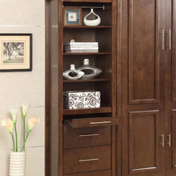 C Series Walnut Side Tower With Storage - Products