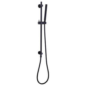 Solid Brass Handheld Shower With Brass Slide Bar And 59-Inch-Long Hose