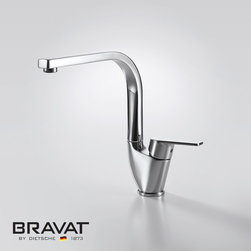 Bravat Deck Mounted Single Handle Kitchen Sink Faucet - Kitchen Faucets