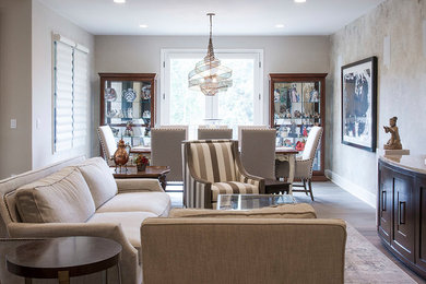 Transitional living room photo in Los Angeles
