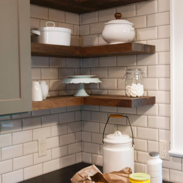 Kitchen shelves - Antique reclaimed barn wood and timbers