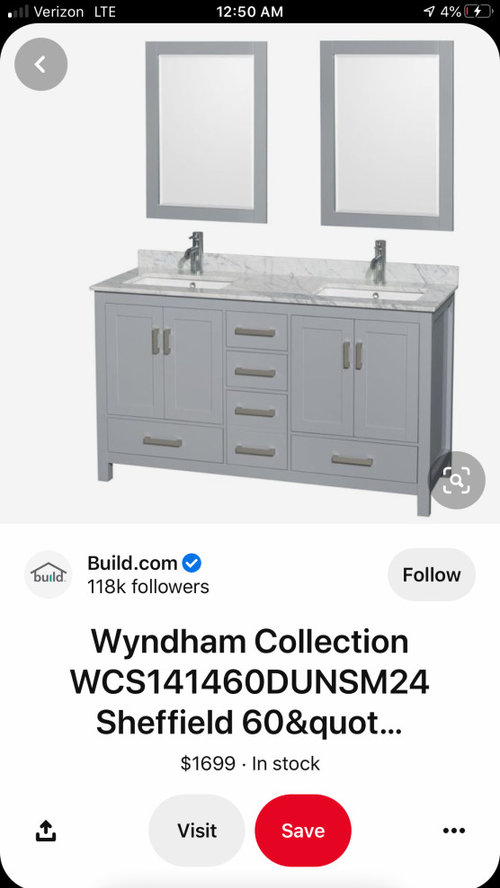 Advice about vanity vs. tile baseboard