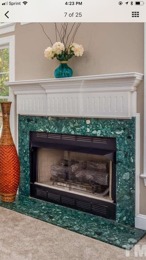 Dislike Green Marble How To Change, How To Change Tile Around Fireplace