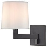 Hudson Valley - Hudson Valley Fairport One Light Wall Sconce 5931-OB - One Light Wall Sconce from Fairport collection in Old Bronze finish. Number of Bulbs 1. Max Wattage 60.00. No bulbs included. Sleek and minimalist on the outside, Fairport conceals a few splendid surprises. Look to grasp the sconce`s full-range dimmer switch and notice the smart textural contrast of the shade`s softly gathered inside pleats. Plus, a gentle swing-arm makes Fairport an ideal bedside reading lamp. No UL Availability at this time.