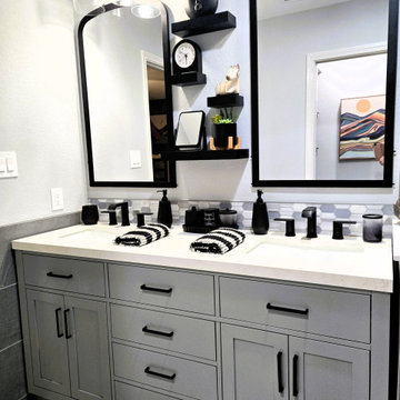 Modern Vanity Mirrors with Layered Lighting