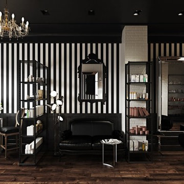 Barbershop Salon 3D rendering