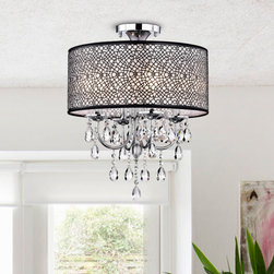 Agena 4 Light Drum Chandelier - Chandeliers