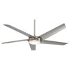 Minka Aire Raptor 60 in. LED Indoor Brushed Nickel Ceiling Fan with Remote