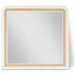 Meridian Furniture - Siena Bedroom Furniture, White, Mirror - Introduce a touch of elegance and comfort to your bedroom by incorporating the Siena Mirror into your decor. The natural cane inner frame and stunning off-white ash veneer finish outer frame create a striking contrast that exudes charm and sophistication. The mirror is constructed from Ash wood, ensuring both durability and longevity. Its sleek and modern design makes it an ideal addition to any contemporary bedroom aesthetic. Experience the perfect blend of functionality and style with the Siena Off-White Mirror.
