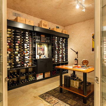 La Costa Carlsbad San Diego Modern Custom Wine Cellar Design Wine Cabinet