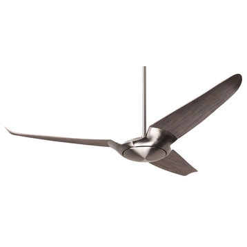 IC/Air 3 56" Ceiling Fan, Brushed Nickel and Gray Wash