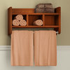 25" Bath Storage Shelf, Two Towel Rods, Gray, Chestnut