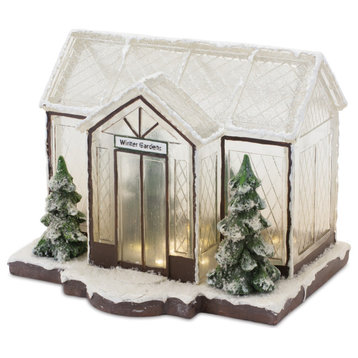 LED Winter Greenhouse Display 10"L