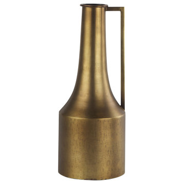 Aubrey Small 14.0H Gold Iron Flower Jug Vase