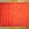 100% Wool Hand Woven Oriental Rug Red Modern Gabbeh Rug Folk Art