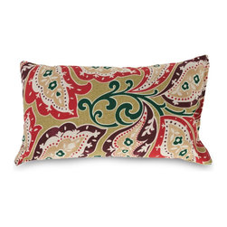 Essentials by DFO - Zinnia Sari Rectangle Outdoor Pillow, 19"x10" - Outdoor Cushions And Pillows