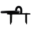 Renovators Supply 2 Pack Black Cast Iron Ring Cabinet pull Square Backplate Pull