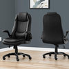 Office Chair, Swivel, Ergonomic, Armrests, Computer Desk, Work, Metal, Black