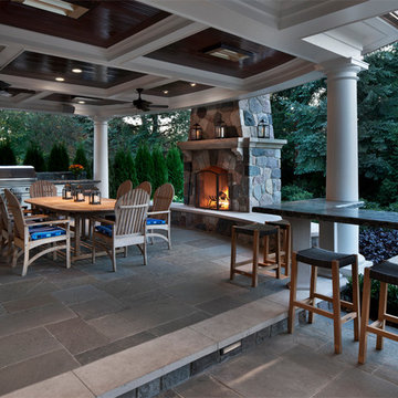 Bloomfield Hills, MI Residence - Covered Porch & Pool
