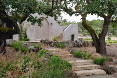 Inspiration for a mediterranean gravel landscaping in San Francisco.