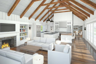 Large elegant living room photo in Baltimore