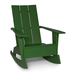 Adirondack Rocker, British Green | Design Within Reach - Outdoor Rocking Chairs