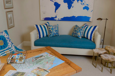 Beach style home office photo in Minneapolis