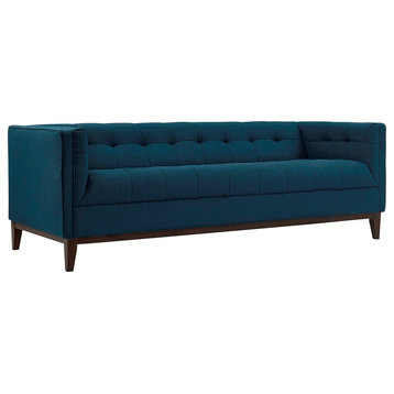 Modern Contemporary Urban Design Living Lounge Room Sofa, Navy Blue, Fabric