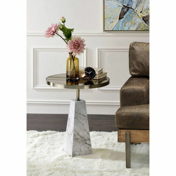 Modern Glass and Lucite Side End Tables