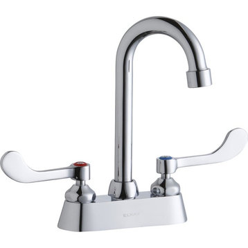 Elkay 4" Centerset With Exposed Deck Faucet and 4" Gooseneck Spout