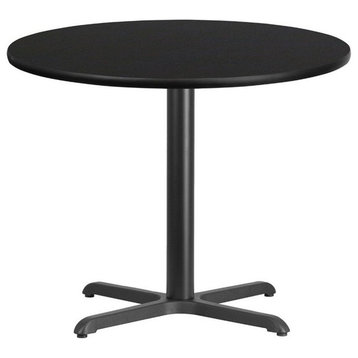 Bowery Hill 36" Round Restaurant Dining Table in Black