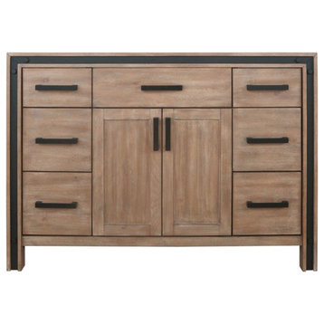 Lexora Home Ziva 48" Vanity Cabinet in Rustic Barnwood