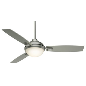 Casablanca 54" Verse Satin Nickel Ceiling Fan With Light and Remote