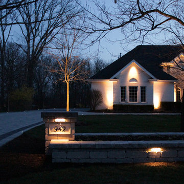 Paver Driveway with LEDs