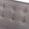 Baxton Studio Arvid Mid-Century Modern Gray Fabric Upholstered 2-Piece Wood...