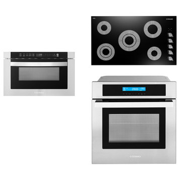 3PC Package, 36" Electric Cooktop 24" Microwave Drawer 24" Electric Wall Oven
