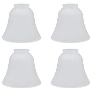 Aspen Creative 23026-4 Replacement Bell Shaped Frosted Glass Shade 4 Pack