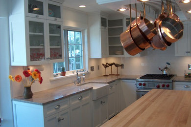 Mid-sized beach style kitchen photo in New York