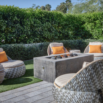 Contemporary Courtyard, Driveway, & Backyard