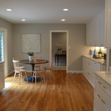 Kitchen Remodel with Simply White Maple Cabinets and Silestone Lagoon Tops