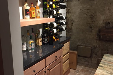 Wine cellar - industrial wine cellar idea in Cleveland