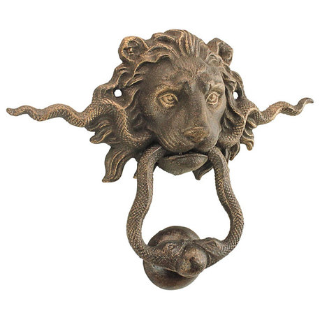 Lion and The Snake Cast Iron Doorknocker