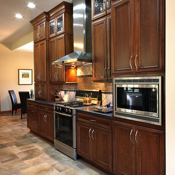 Door style: Arlington | Species: Cherry | Finish: Autumn with Ebony glaze