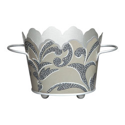 Silver Filigree Oval Cachepots - Area Rugs