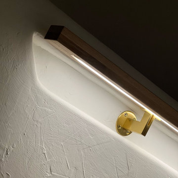 minimalistic Plaster curved staircase