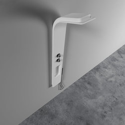 LUSSO STONE STARK STONE RESIN THERMOSTATIC SHOWER PANEL WITH WATERFALL SPOUT - Products