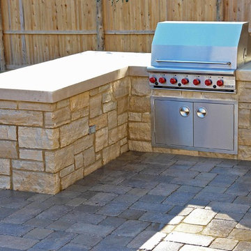 Paver Brick Entrances, Patio and Built-In-Grill