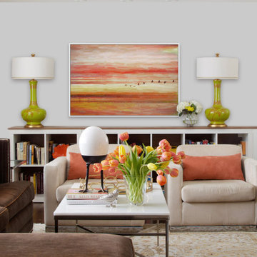 "Flying South" Floater Framed Painting Print on Canvas