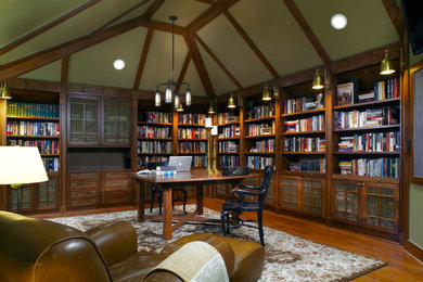 Arts and crafts home office photo in Atlanta