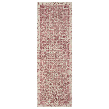 Oriental Weavers Tallavera Pink/ Ivory Geometric Indoor Area Rug 2'6"X8'